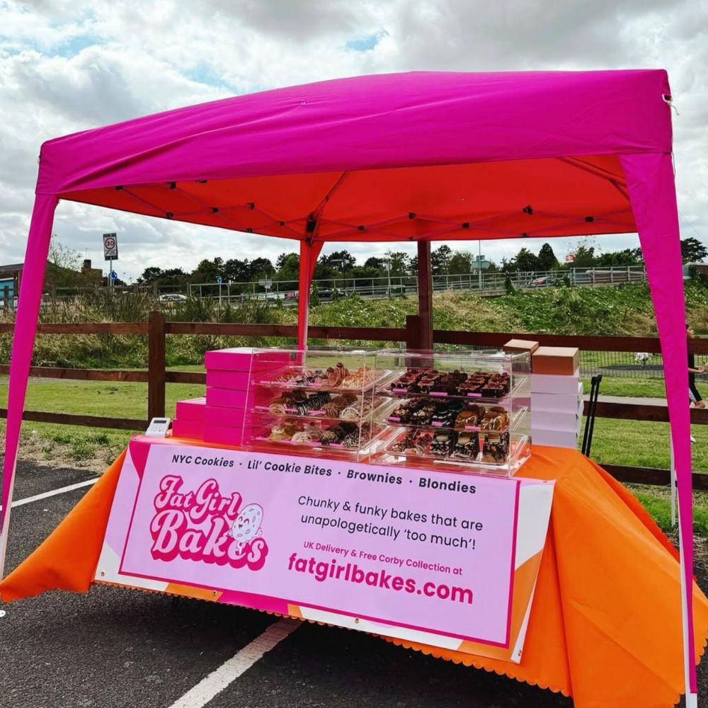 A customers photo showing their branded stand barrier