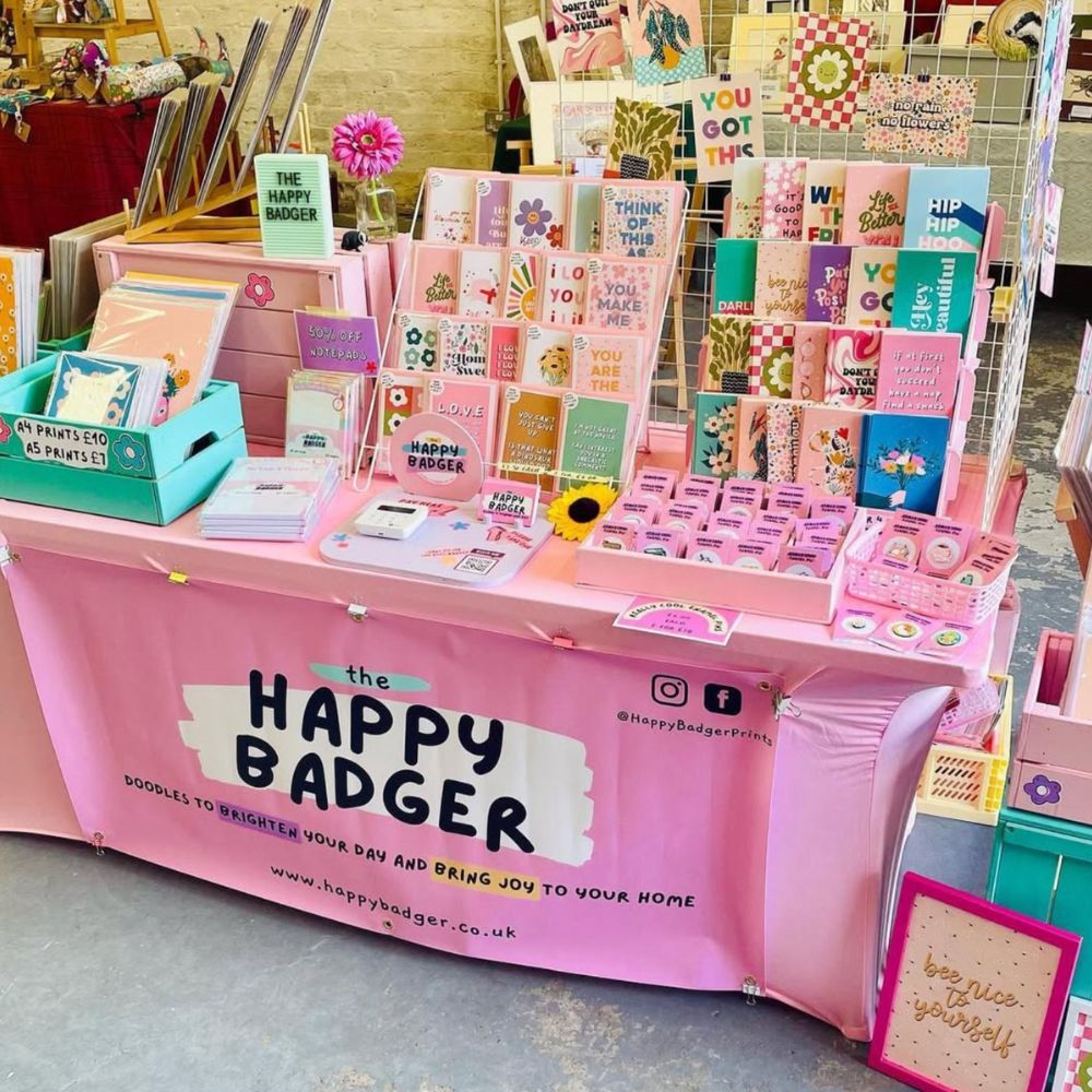 A customers photo showing their branded stand barrier
