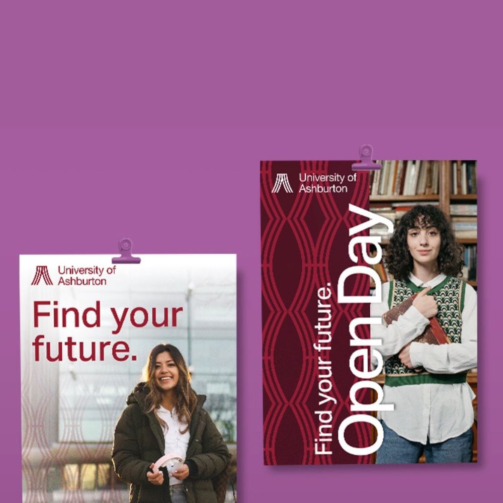 A university open day poster