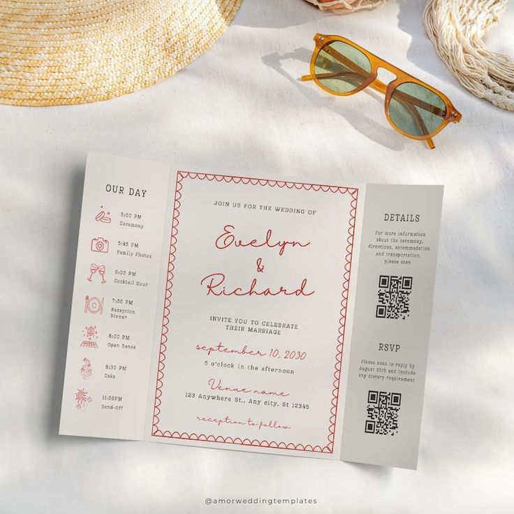 a wedding invite example of a gatefold leaflet 