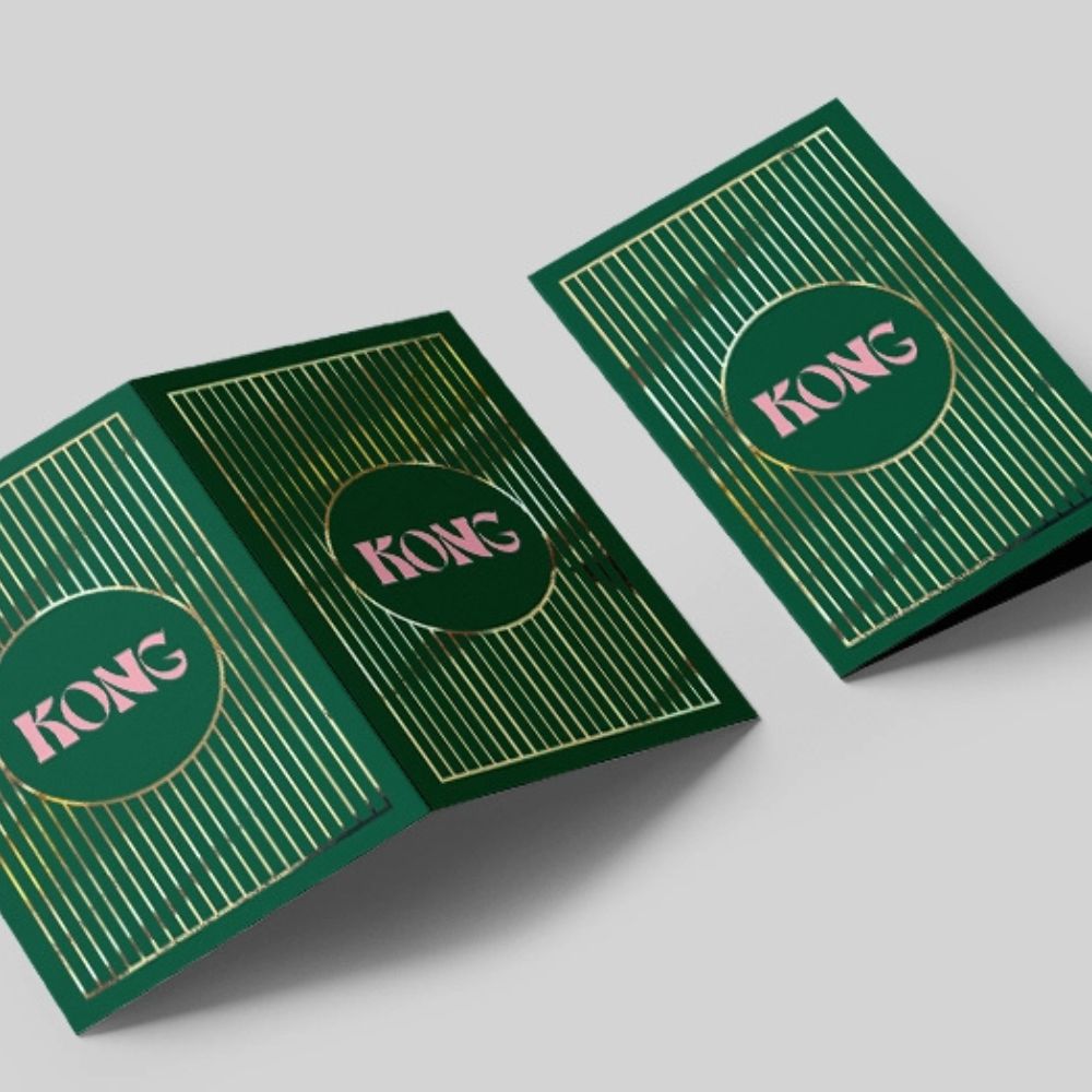 a half fold leaflet in the form of a menu 