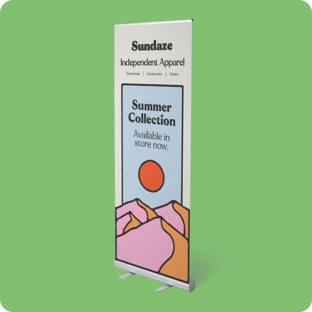 A standard roller banner