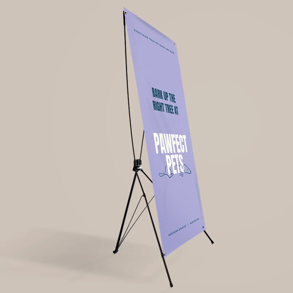 An x frame banner for pawfect pets