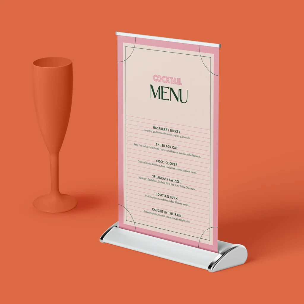 A small roller banner menu 